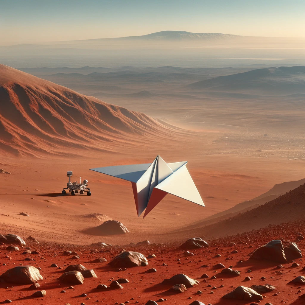 Paper Airplane on Mars